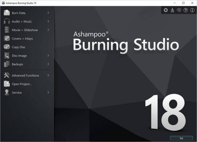 Burning Studio 18 - Main Interface