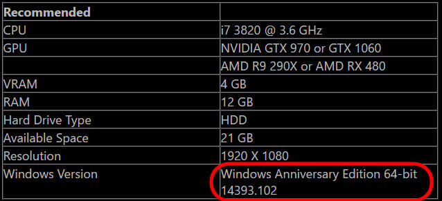 Horizon 3 Min Specs 