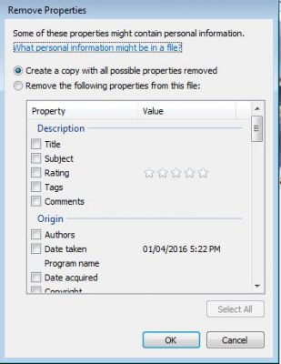 remove metadata using metaz