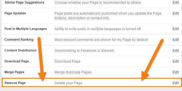 Remove Page Option