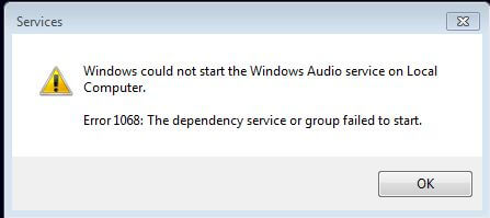 audio service is not running windows 7