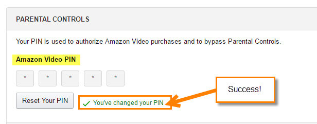 how to change pin number on amazon prime