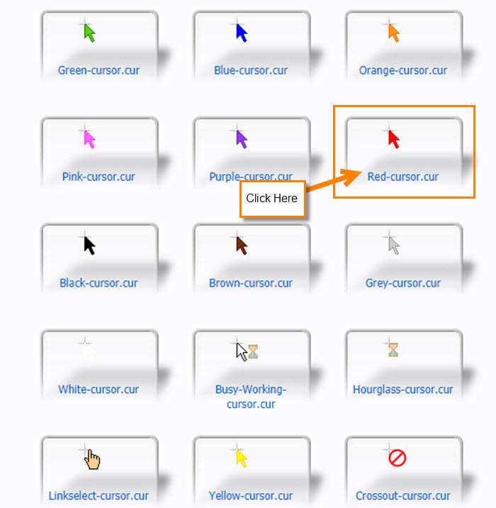 how install custom mouse pointer