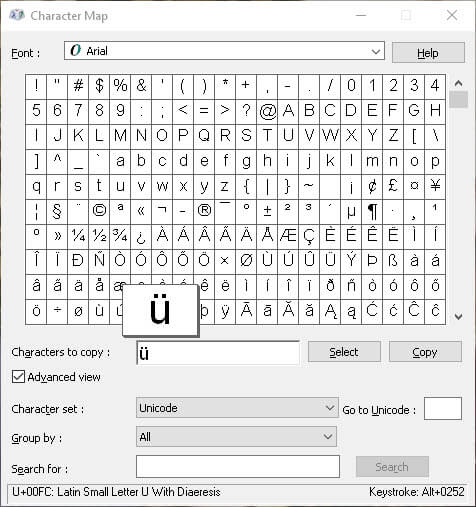 windows character map download