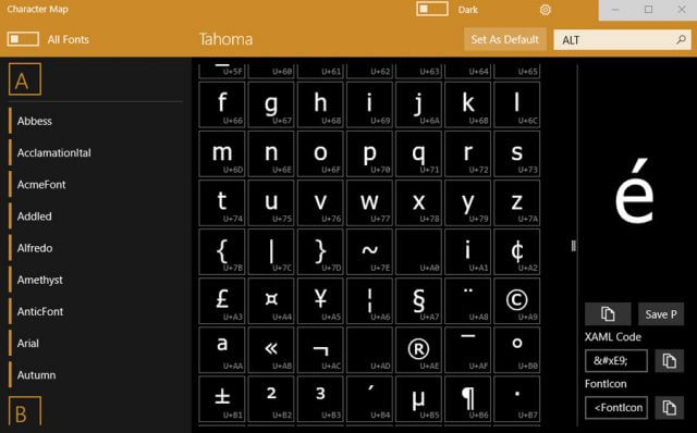 character-map-uwp-version