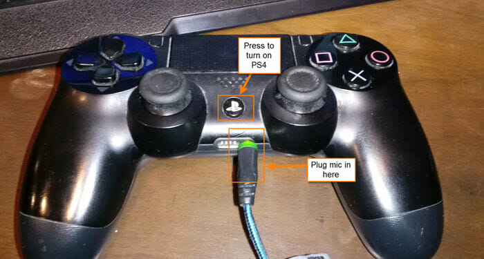 how to use mic on ps4 controller