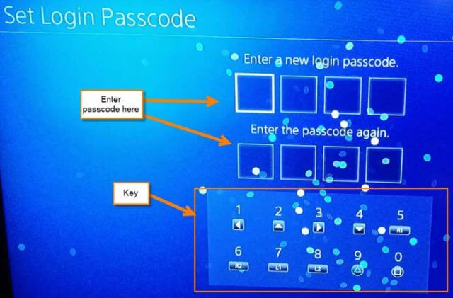 how to set a password on ps4