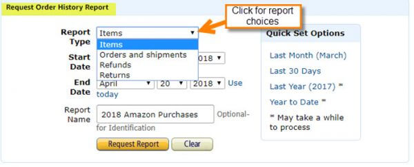 view my amazon purchase history