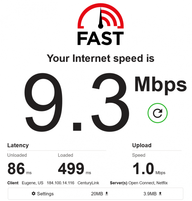 speed test internet upload and download