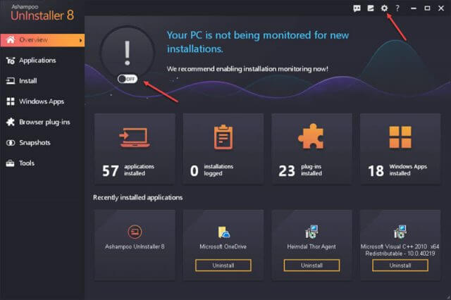 ashampoo-uninstaller-main-screen