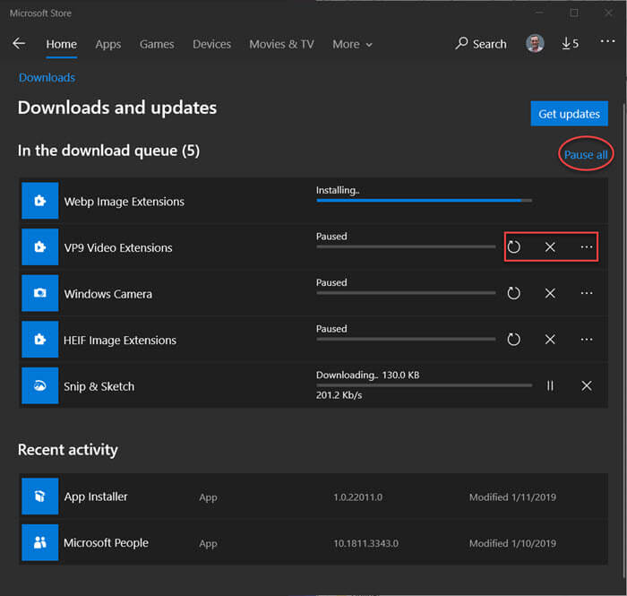 microsoft app store update download for pc