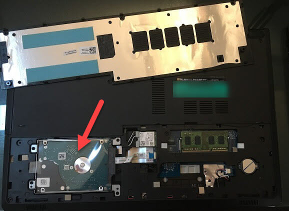 laptop-with-cover-removed-exposing-old-hard-drive