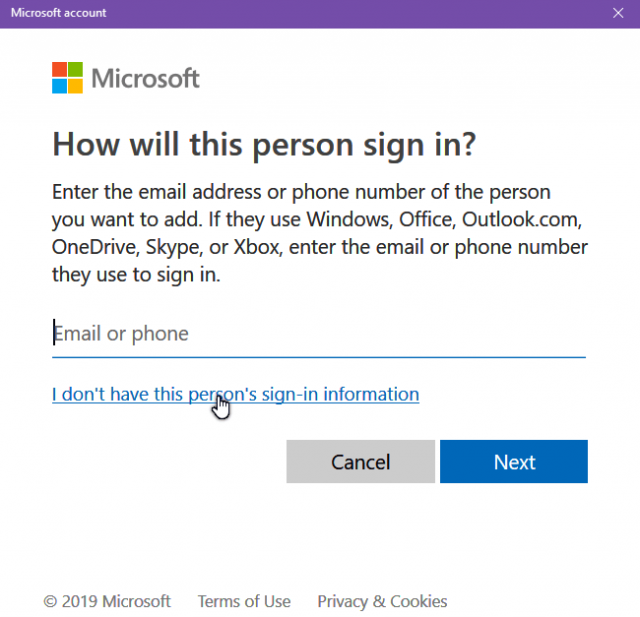 windows-10-i-don't-have-sign-in-information