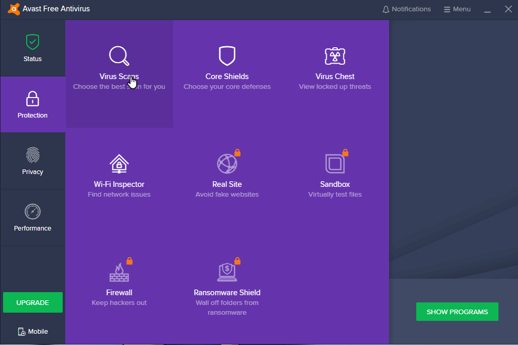 how to avast boot scan