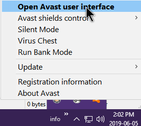 run avast from usb