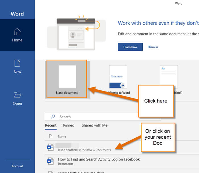 turn on autosave in word 365