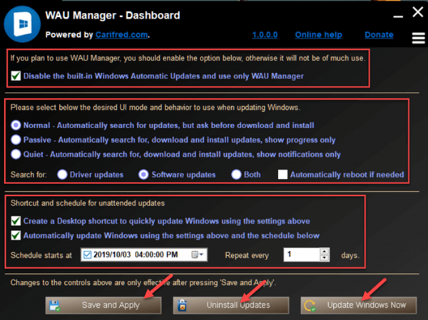 WAU Manager (Windows Automatic Updates) 3.4.0 download the new version