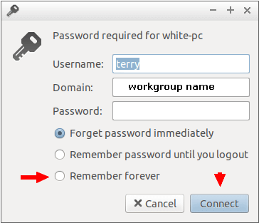 lubuntu-password-workgroup-remember-forever-connect
