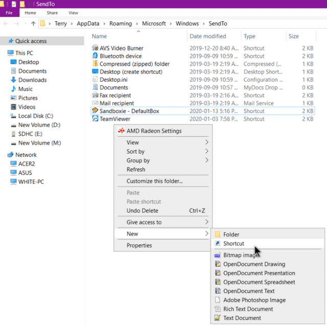 windows-10-send-to-folder-right-click-new-shortcut