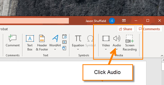 how to add audio in a powerpoint presentation