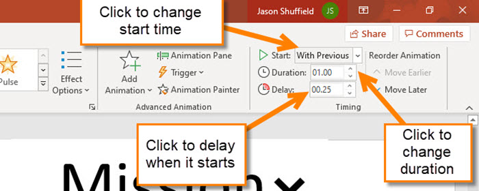 How To Change Animation Number In Powerpoint