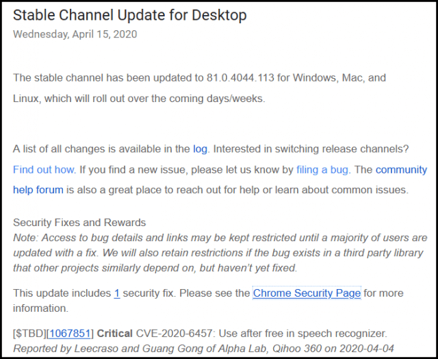 google-chrome-release-announcement