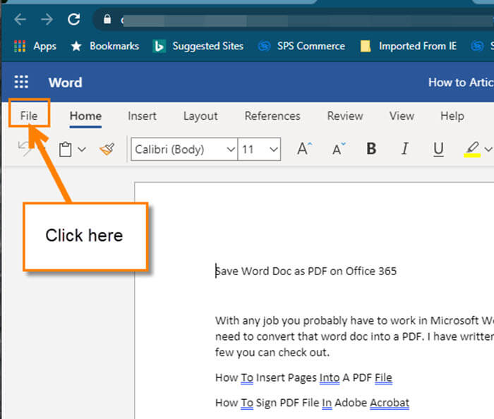 How To Save Word Doc As PDF In Office 365 | Daves Computer Tips