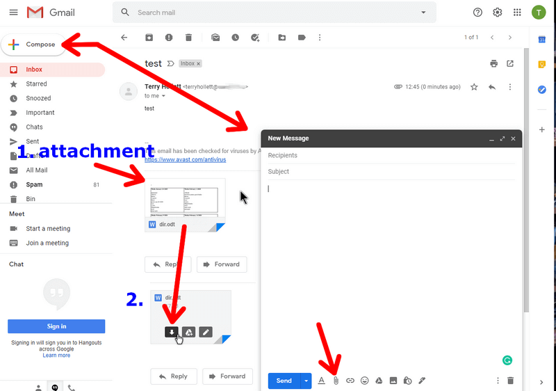 how to download google drive attachments from email