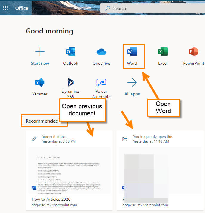 save document in office 365 for mac