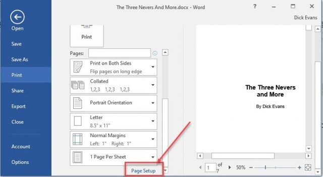 booklet printing word 2010