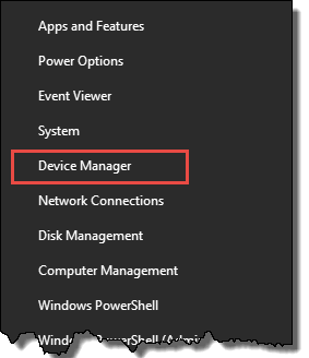WinX Menu Device Manager