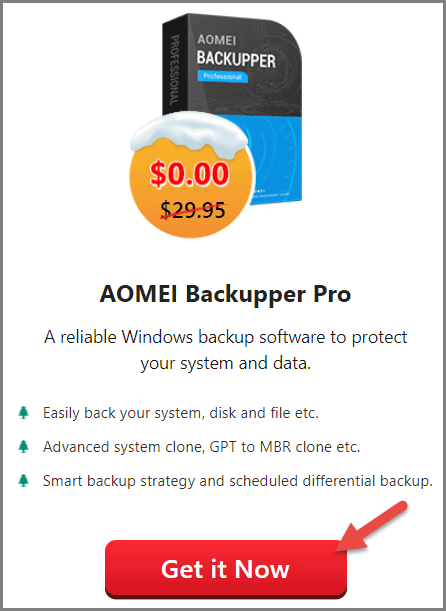 Aomei Giveaway Backupper Pro