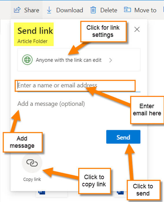 send-link-window