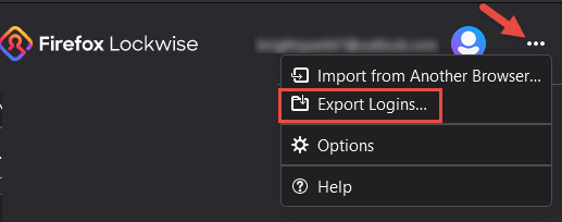 Firefox Lockwise Export Logins