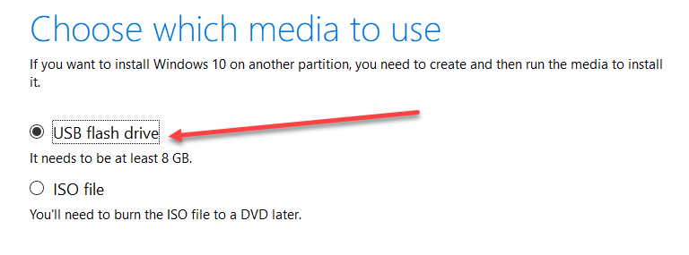 create installation media for windows 10