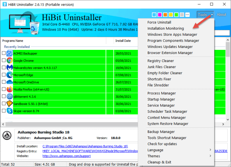 download the new version for windows HiBit Uninstaller 3.1.62