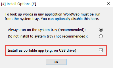 WordWeb Install Portable