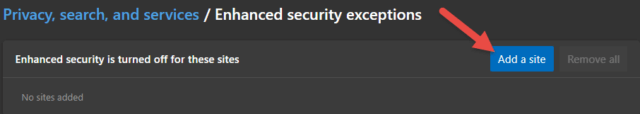 Enhanced Security Exceptions