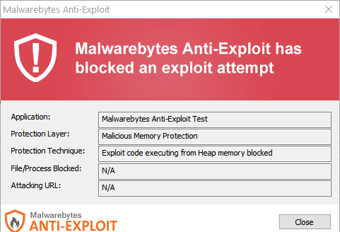 MBAE Exploit Blocked
