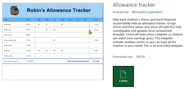 excel-allowance-tracker-template