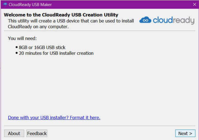 cloudready-usb-maker-welcom