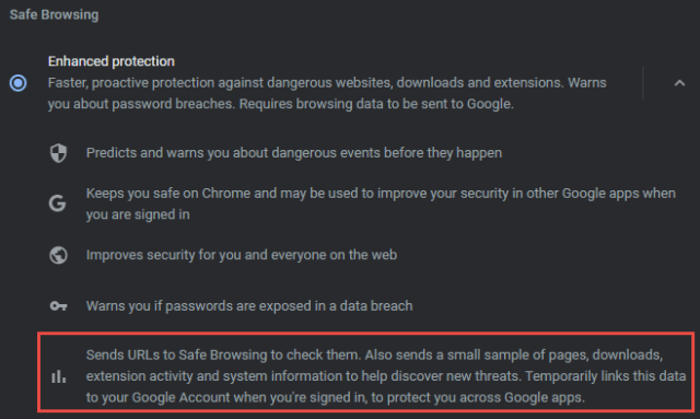 Chrome Enhanced Protection Run Down