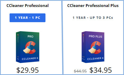 CCleaner Pro Pricing