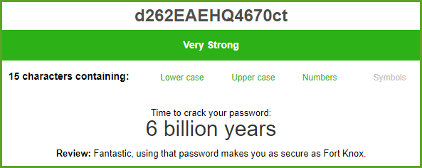 Address Password Check