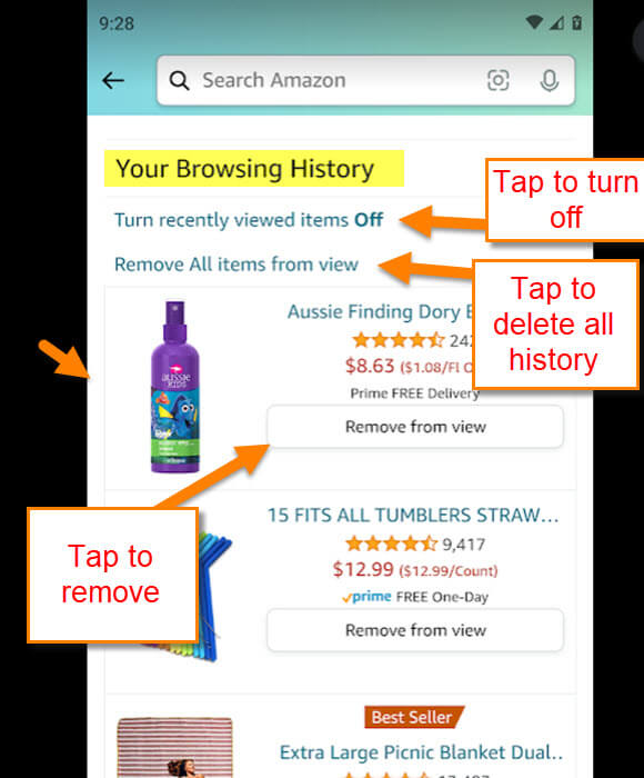 How To Manage Amazon Browsing History Update Daves Computer Tips