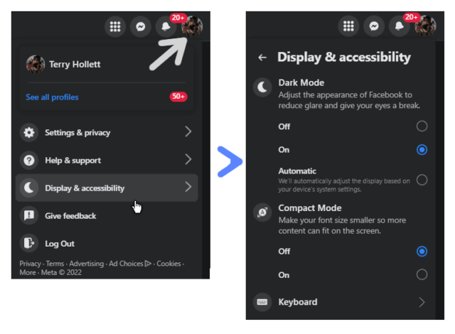facebook-display-accessibility-dark-mode-on-off-automatic