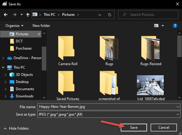 File Explorer Save Image