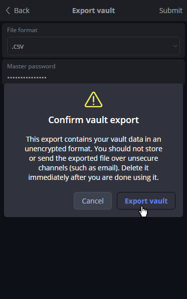 bitwarden-confirm-vault-export