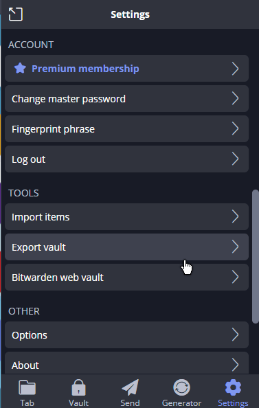 bitwarden-settings-tools-export-vault