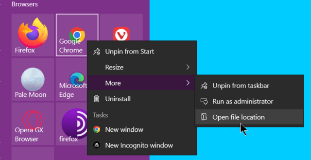 google-chrome-pinned-start-right-click-more-open-file-location